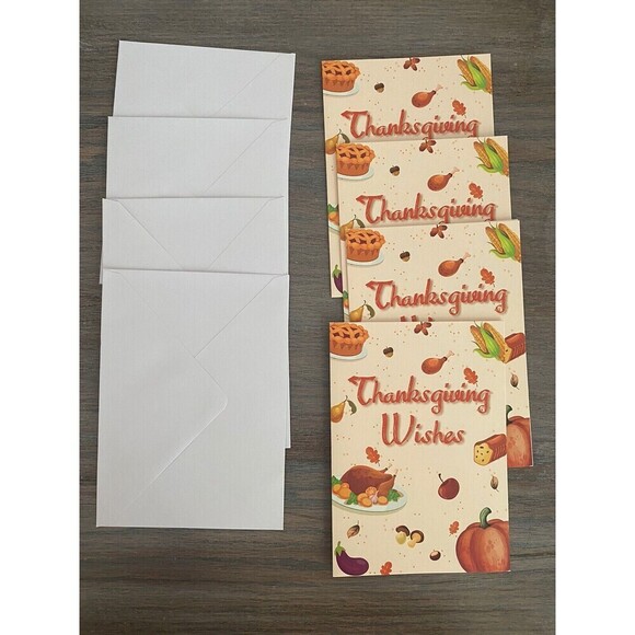 Thanksgiving Cards invitations with Envelopes 4 Designs with stickers new 48pcs - Picture 9 of 11